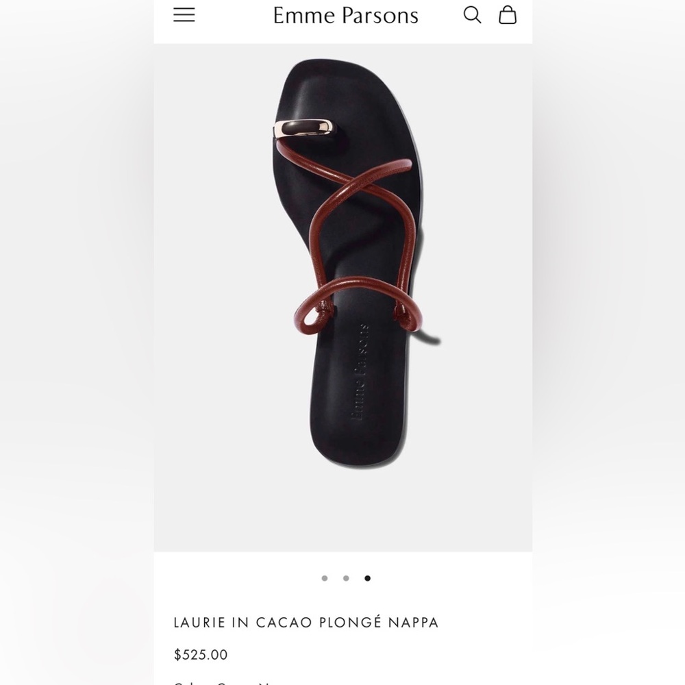 Emme Persons Laurie In Cacao Nappa Sandals